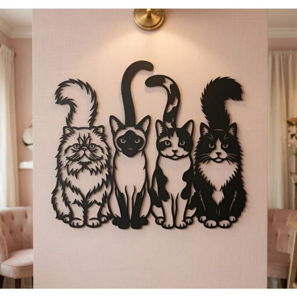 Art Craft Cafe - CIFBUY ศิลปะติดผนังโลหะสไตล์เรโทร แผงเหล็กดัดตกแต่งสำหรับบ้าน คาเฟ่ ของประดับแขวนผนัง งานฝีมือสไตล์วินเทจ