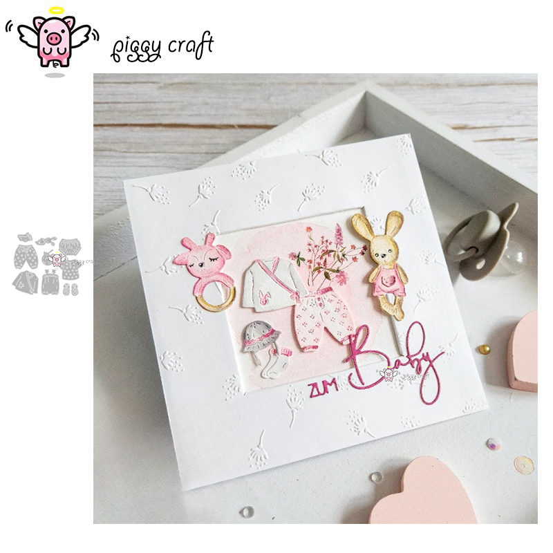 Stencil Cutting Plotter - Piggy Craft ตัดโลหะตายตัด Die แม่พิมพ์เสื้อผ้าเด็กตกแต่งสมุดภาพกระดาษหัตถกรรมแม่พิมพ์มีดใบมีด Punch