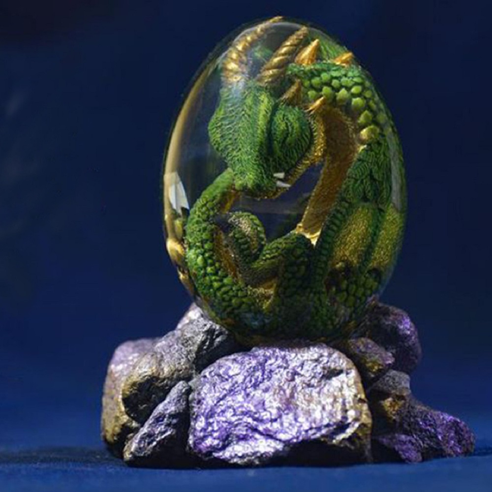 Art Craft Dinosaurs - มังกรลาวารูปปั้นไข่ขาตั้งฐานไดโนเสาร์ไข่เรซิ่นFigurinesประติมากรรมโต๊ะโชว์ตกแต่งบ้านหัตถกรรมของขวัญ