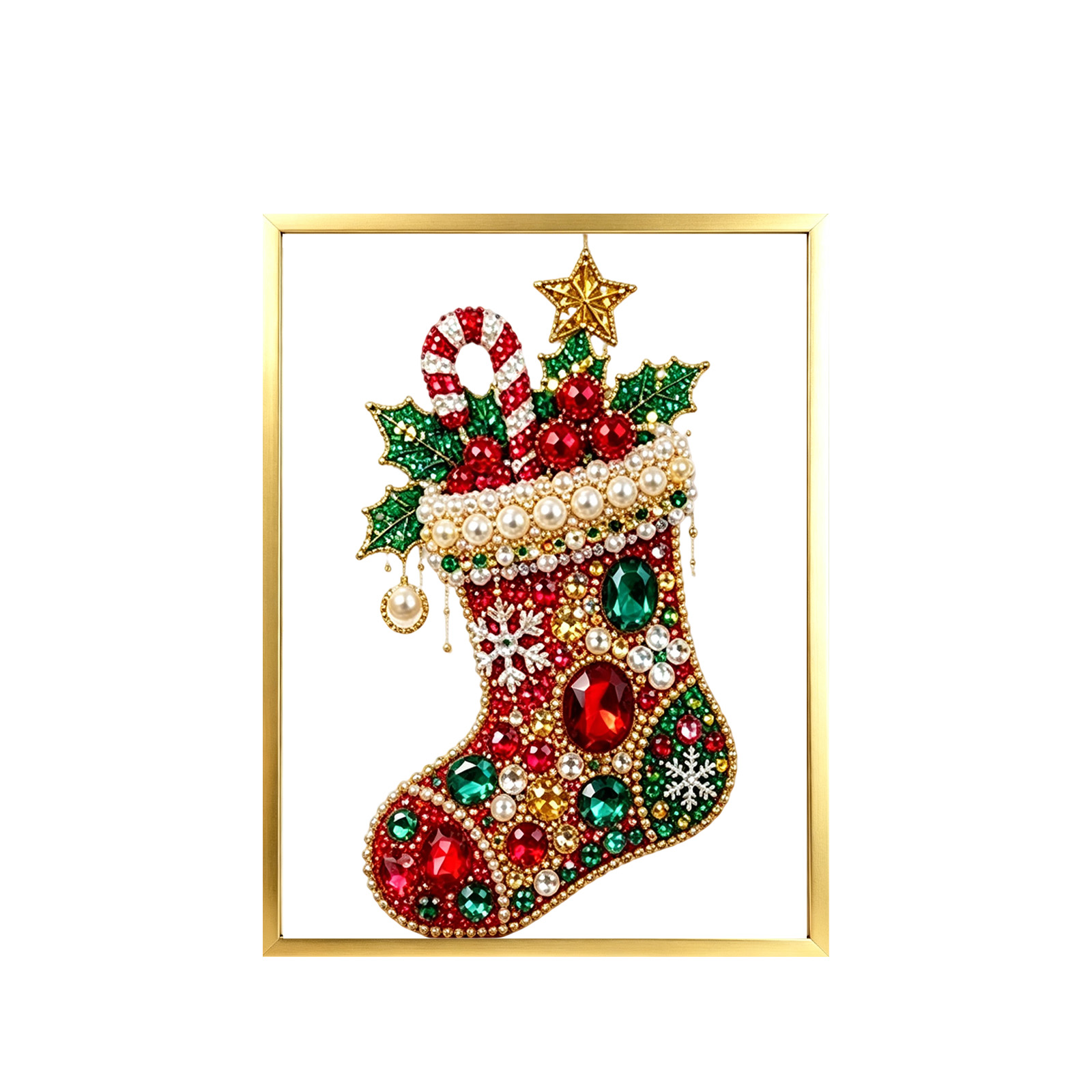 Art And Craft Xmas Tree - ชุดงานฝีมือเพชร DIY สำหรับคริสต์มาส สำหรับผู้ใหญ่และเด็ก ภาพศิลปะคริสตัลเพชร ซานตา