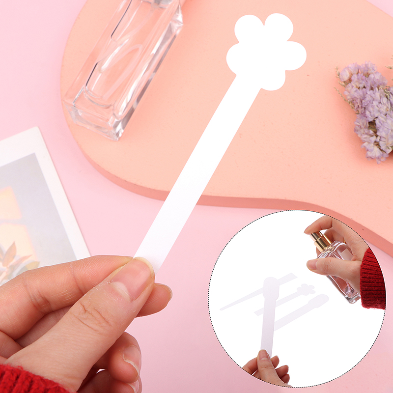 Art Craft Items - ใหม่·100ชิ้น/ล็อต แถบกระดาษทดสอบน้ำหอมอโรม่าเธอราพี น้ำมันหอมระเหย รูปทรงดอกไม้·