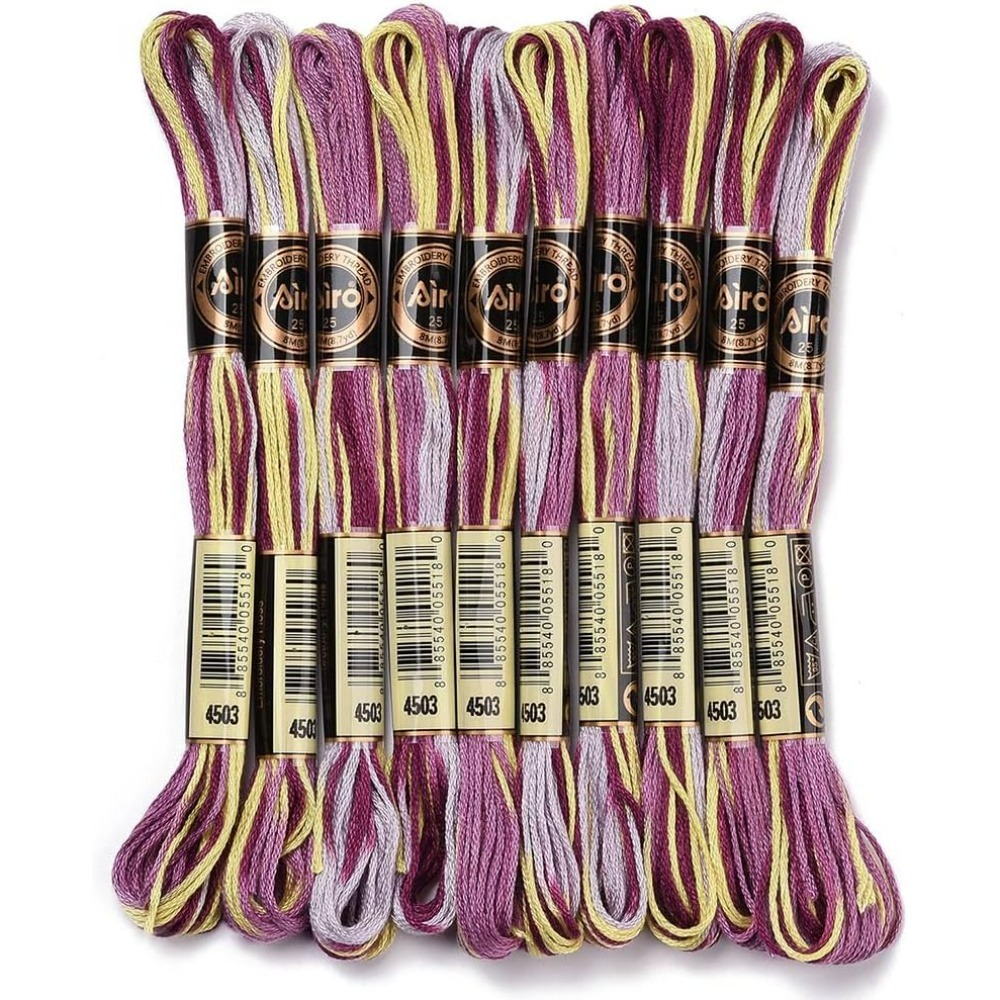 Artwork Craft - 6 Strands สีม่วง Variegated เย็บปักถักร้อยไหมขัดฟันสี CROSS