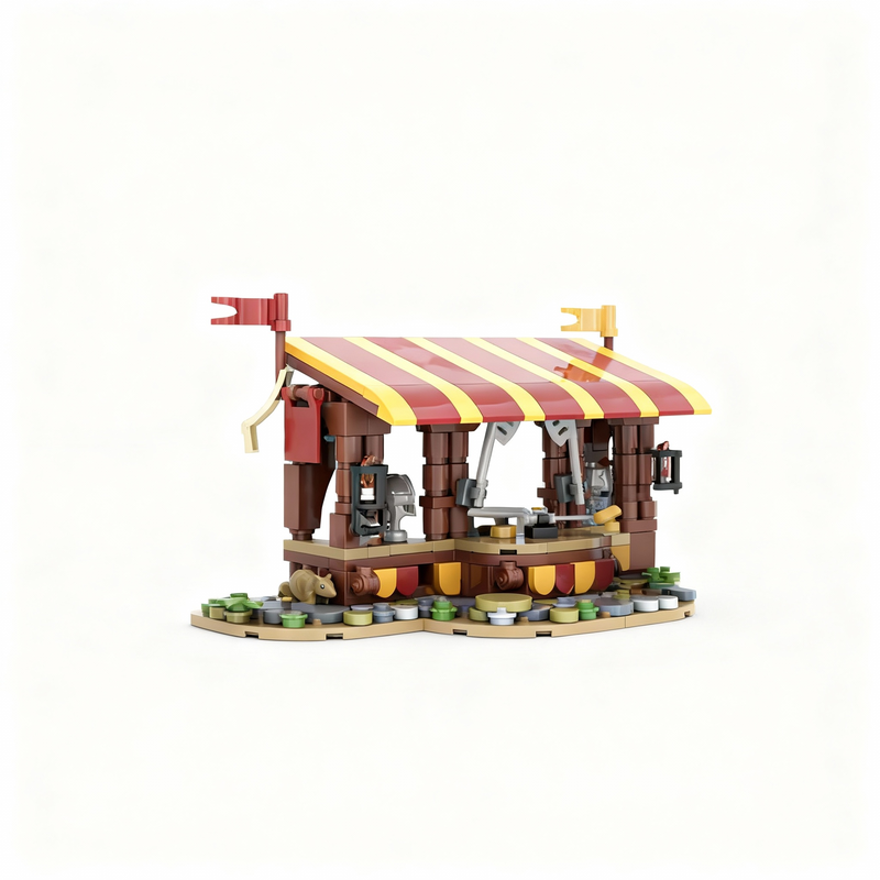 Art Craft Ideas For Christmas - 367 ชิ้น โมเดลปราสาท MOC Armor Market