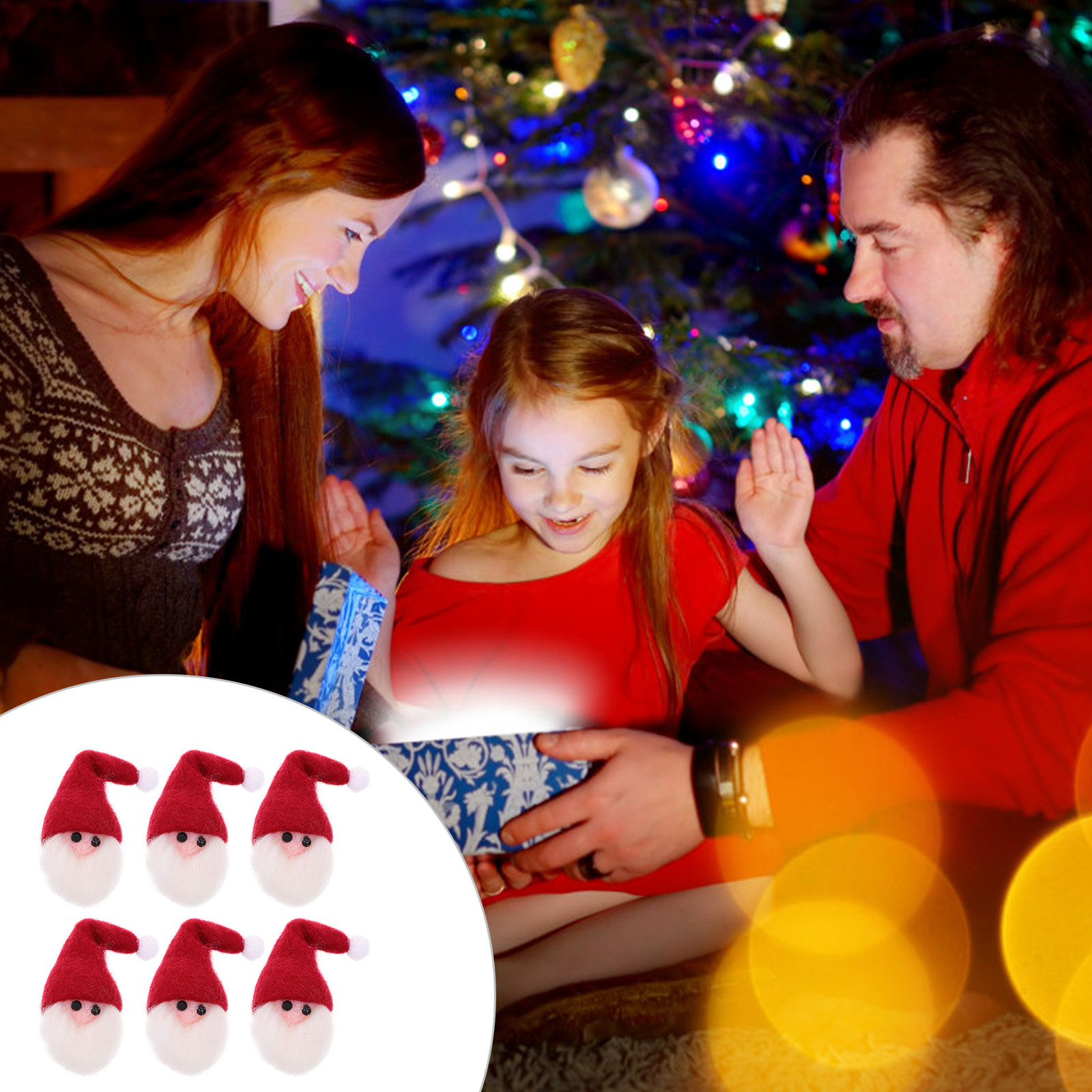 Art And Craft Xmas Tree - 6 ชิ้น พรีเมี่ยม เฟลท์ ซานตาคลอส ของตกแต่งคริสต์มาสสุดสร้างสรรค์