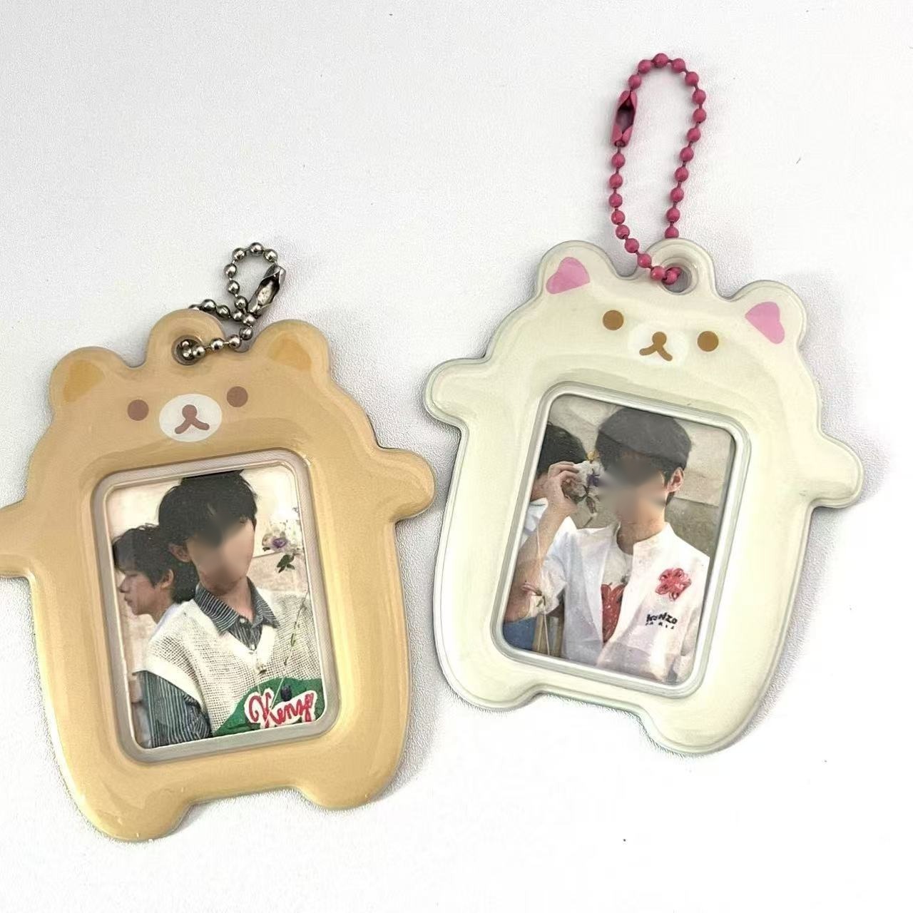 Artwork Craft - กรอบรูปตุ๊กตาหมี ขนาด 2 นิ้ว พร้อมสายคล้อง ป้องกันรอยขีดข่วน