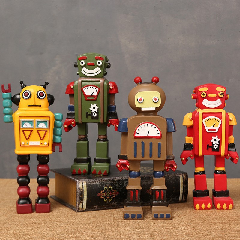 Art Craft Robot - หุ่นยนต์การ์ตูน ของตกแต่ง งานฝีมือ น่ารัก ตกแต่งสำนักงาน ของตกแต่งบ้าน