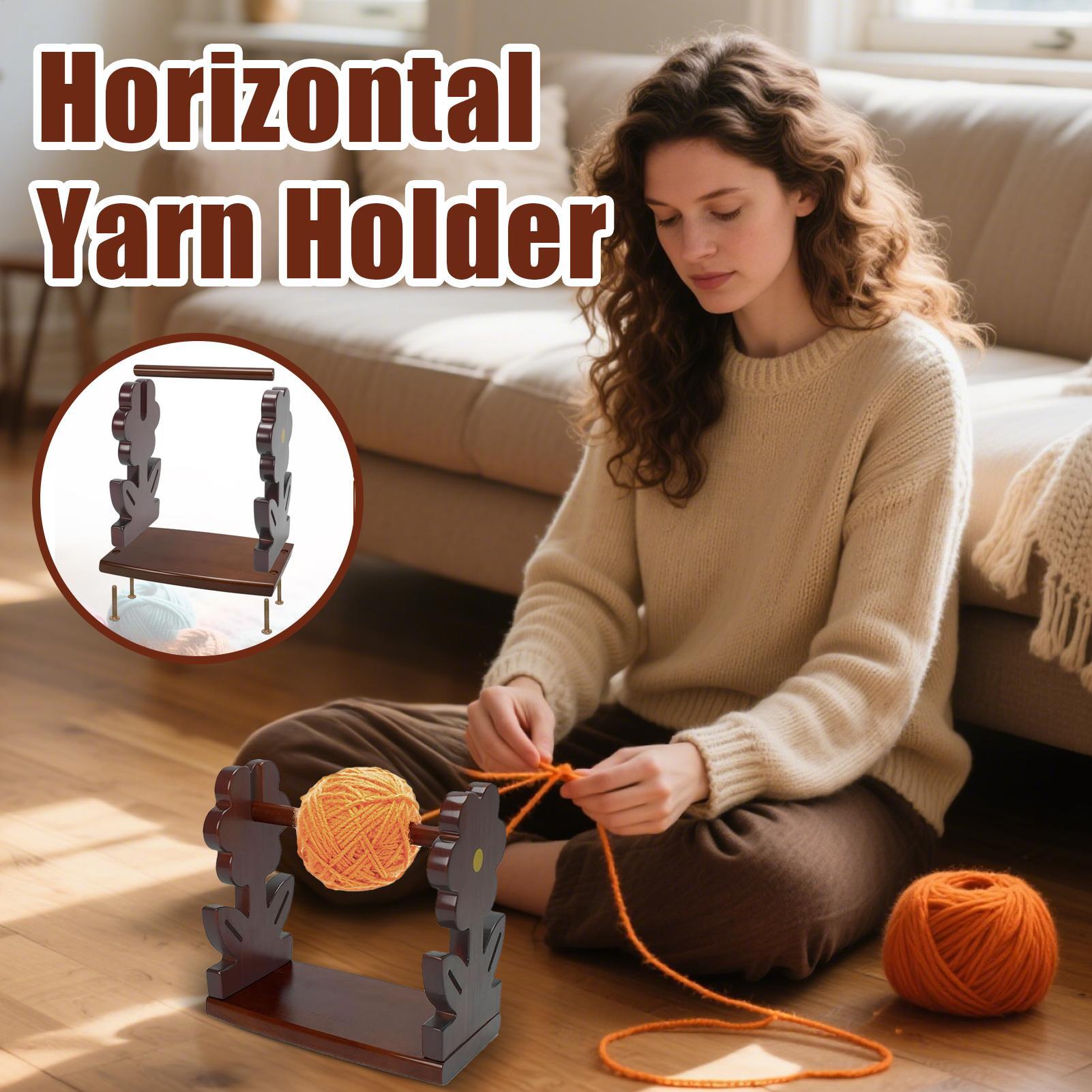 Art Craft Yarn - ที่วางไหมถักโครเชต์ ที่จ่ายไหมถักโครเชต์แบบไม้ ที่จ่ายไหมถักโครเชต์แบบแกนไม้ ชั้นวางอุปกรณ์งานฝีมือสำหรับผู้หญิง