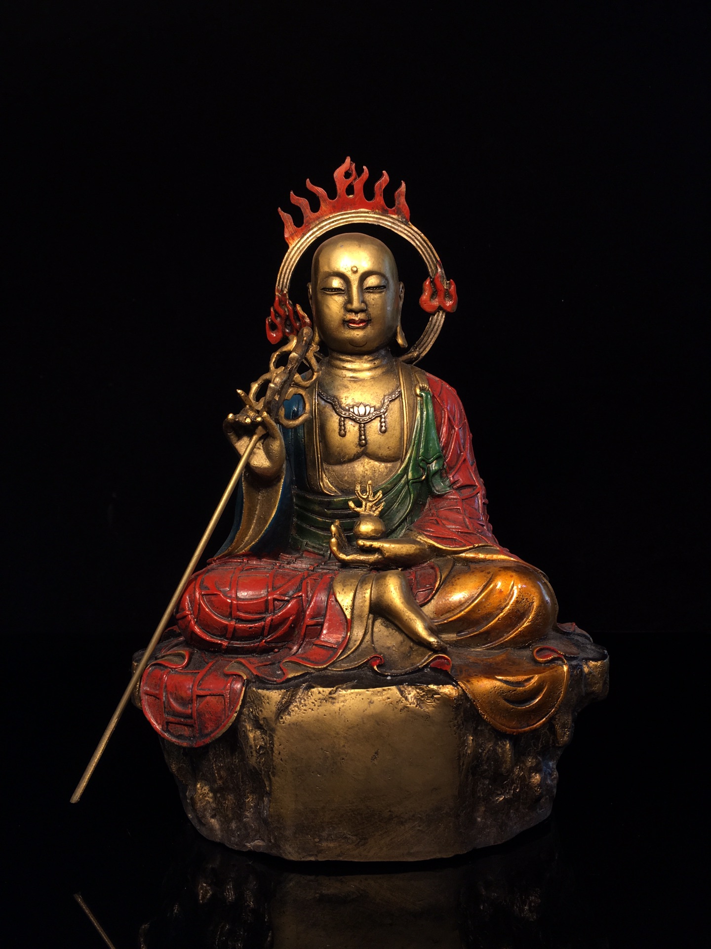 Art Craft Love - รูปปั้นพระคศิติการ์ปะบาศทุติยยีพระโพธิสัตว์ทองแดงโบราณที่ประณีตบรรจง จัดส่งฟรี