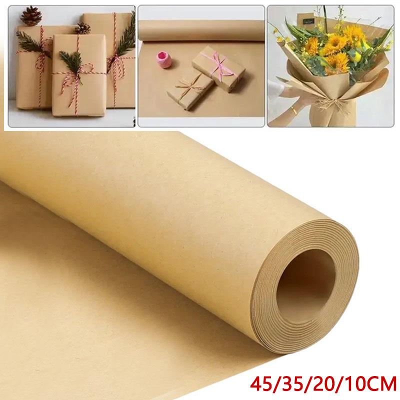 Art Craft Recycled Materials - 10M กระดาษคราฟท์สีน้ําตาลของขวัญดอกไม้หัตถกรรมห่อ Art CRAFT วัสดุรีไซเคิล 100%