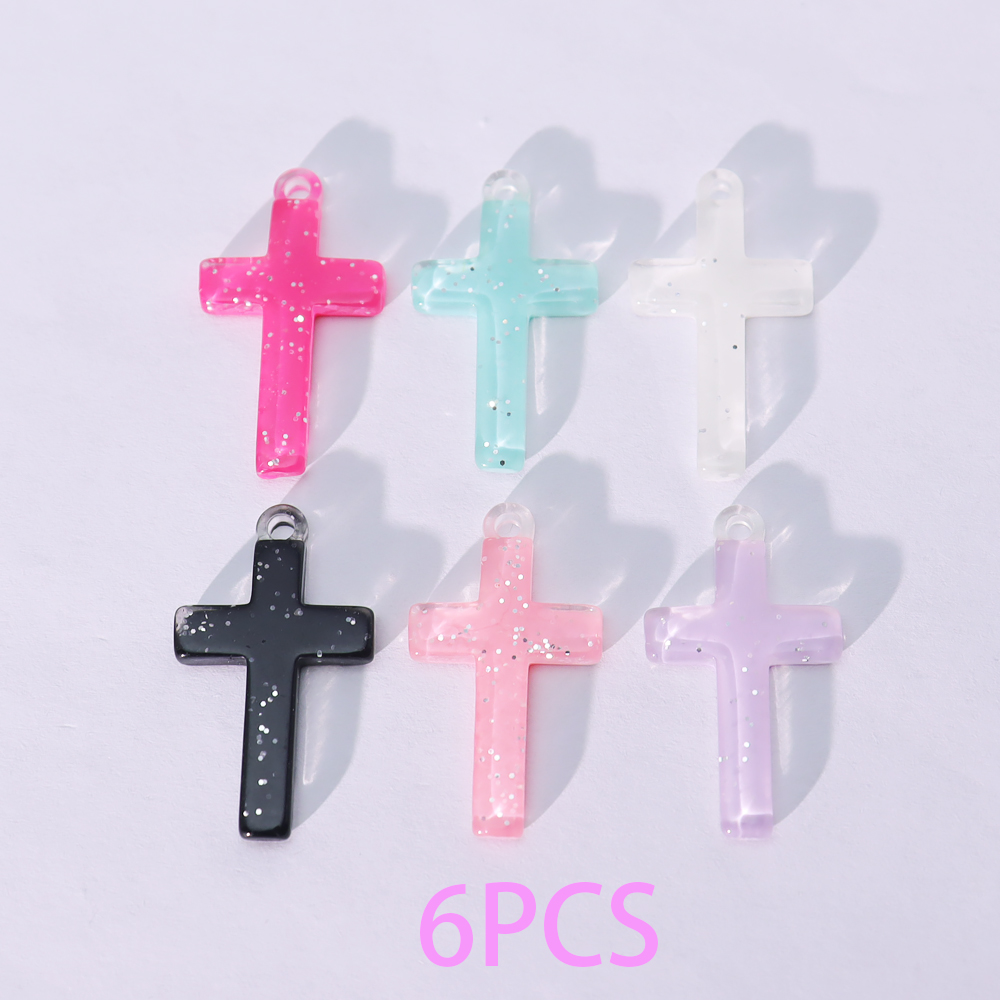 จี้เรซิ่นรูปไม้กางเขนแบบแบน 6  - Art Craft Items บทวิจารณ์และราคา