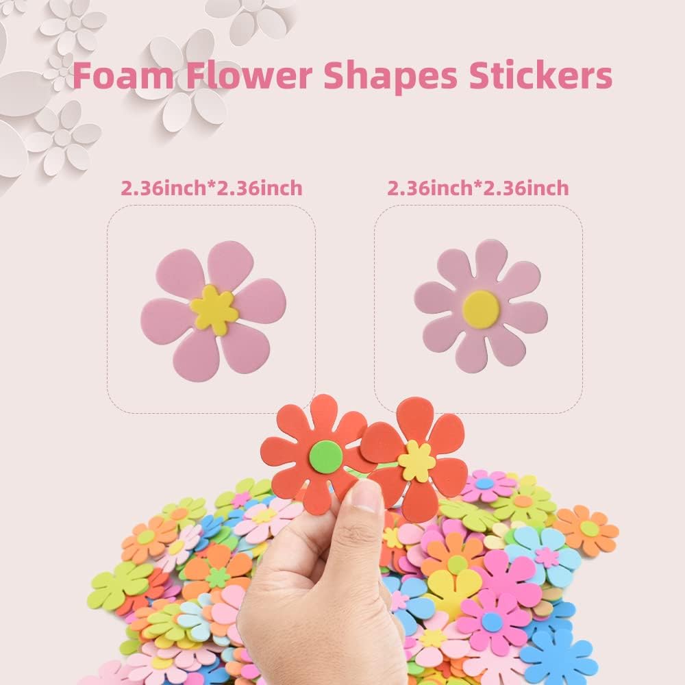 สติกเกอร์รูปดอกไม้โฟม 160 ชิ้น - Art Craft Home บทวิจารณ์และราคา