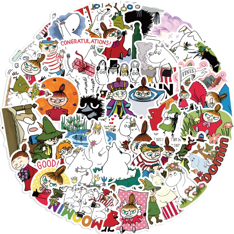 50 ชิ้นมูมินสติกเกอร์กันน้ำ DI - Artwork Craft บทวิจารณ์และราคา