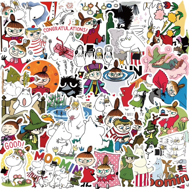 50 ชิ้นมูมินสติกเกอร์กันน้ำ DI - Artwork Craft บทวิจารณ์และราคา