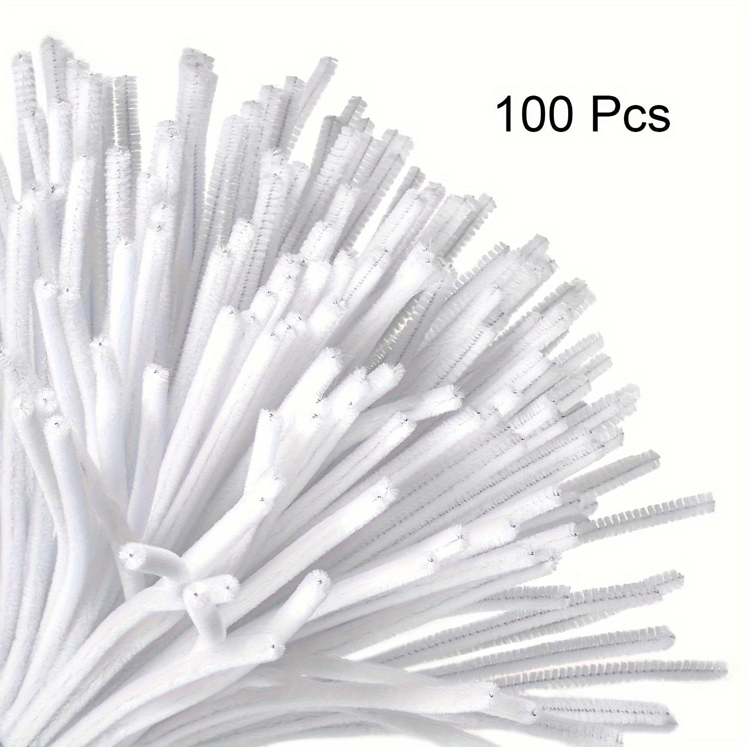 100 ชิ้นสีขาวท่อทําความสะอาด,  - Art Craft Kindergarten บทวิจารณ์และราคา