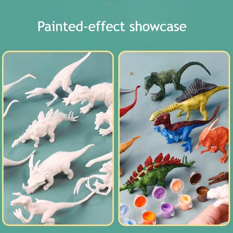 ชุดระบายสีไดโนเสาร์ของคุณเอง 8 - Art Craft Dinosaurs บทวิจารณ์และราคา