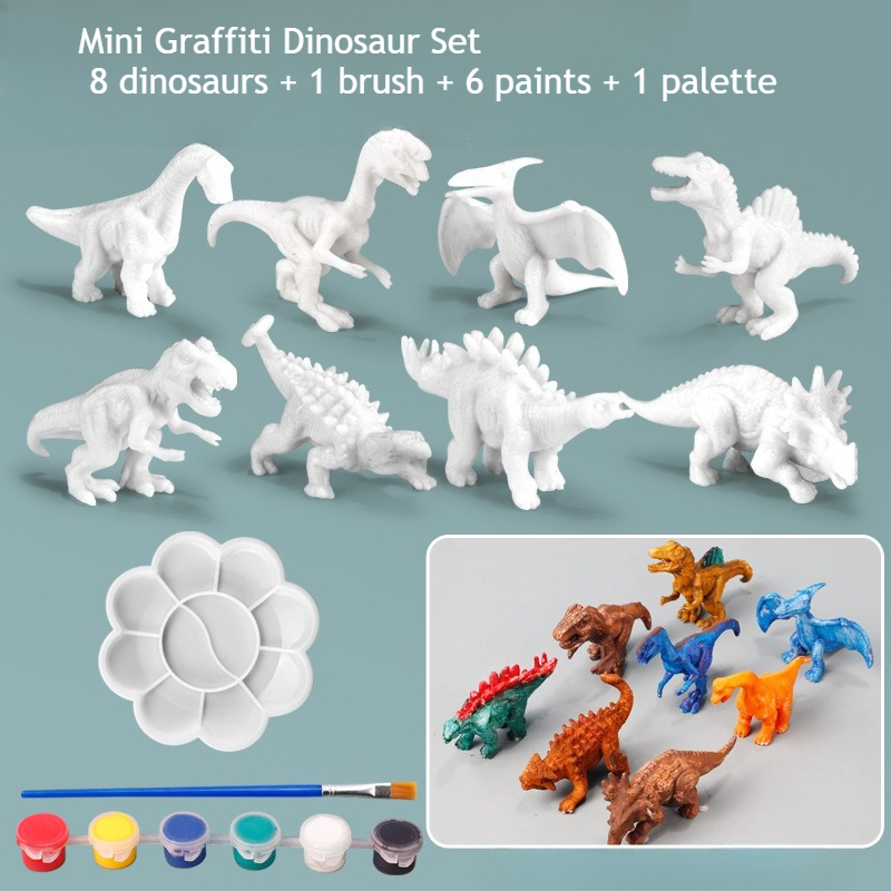 ชุดระบายสีไดโนเสาร์ของคุณเอง 8 - Art Craft Dinosaurs บทวิจารณ์และราคา