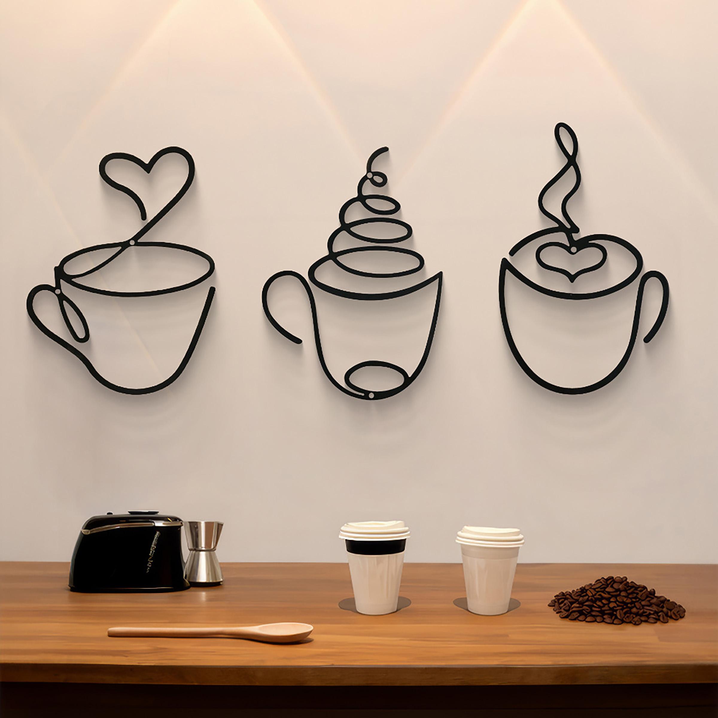 ชุดตกแต่งผนังรูปกาแฟ 3 ชิ้น ดี - Art Craft Cafe บทวิจารณ์และราคา