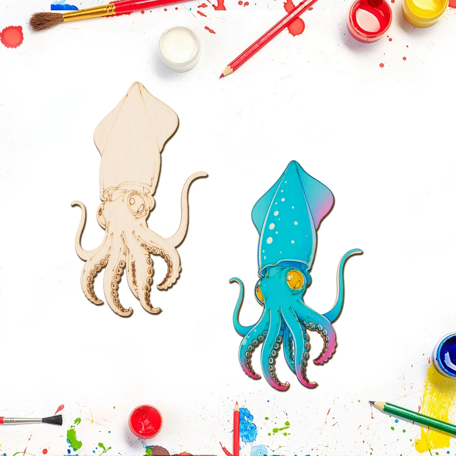 ชุดงานฝีมือไม้รูปปลาหมึกยักษ์  - Art Craft Home บทวิจารณ์และราคา