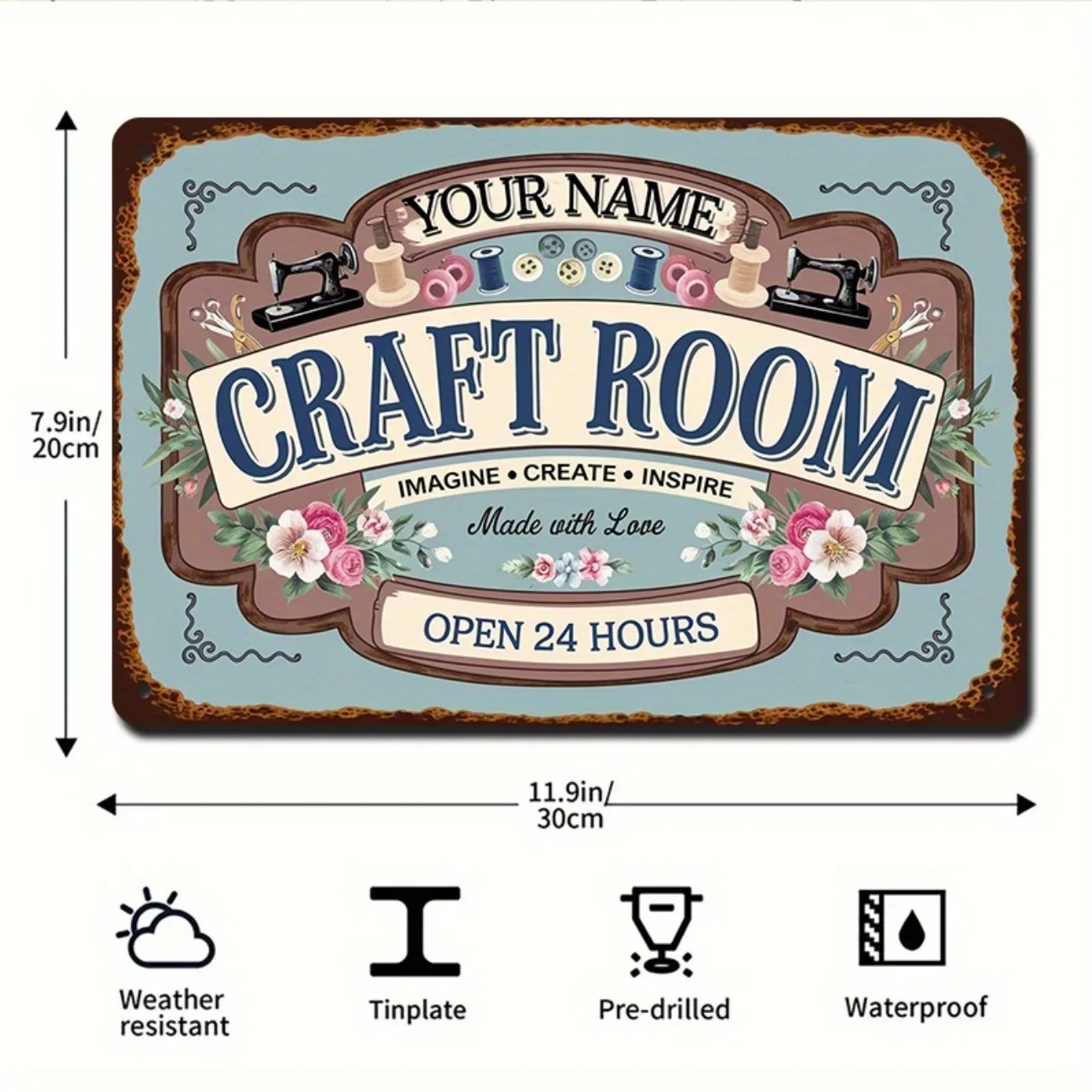ป้ายห้องงานฝีมือโลหะแบบกำหนดเอ - Art Craft Home บทวิจารณ์และราคา