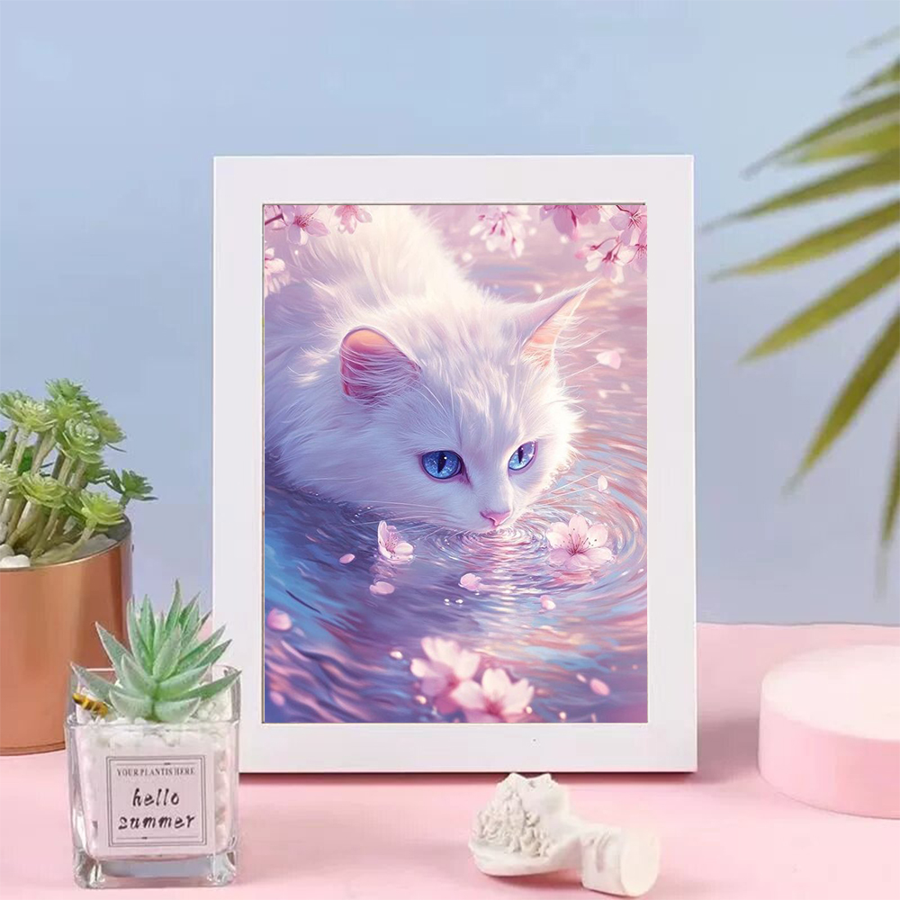ภาพวาดเพชร 5 มิติ ลายแมว ของขว - Wallpaper Art And Craft บทวิจารณ์และราคา