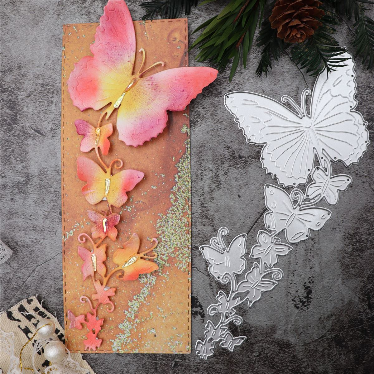 ผีเสื้อScrapbookingตัดDiesลายน - Stencil Cutting Plotter บทวิจารณ์และราคา