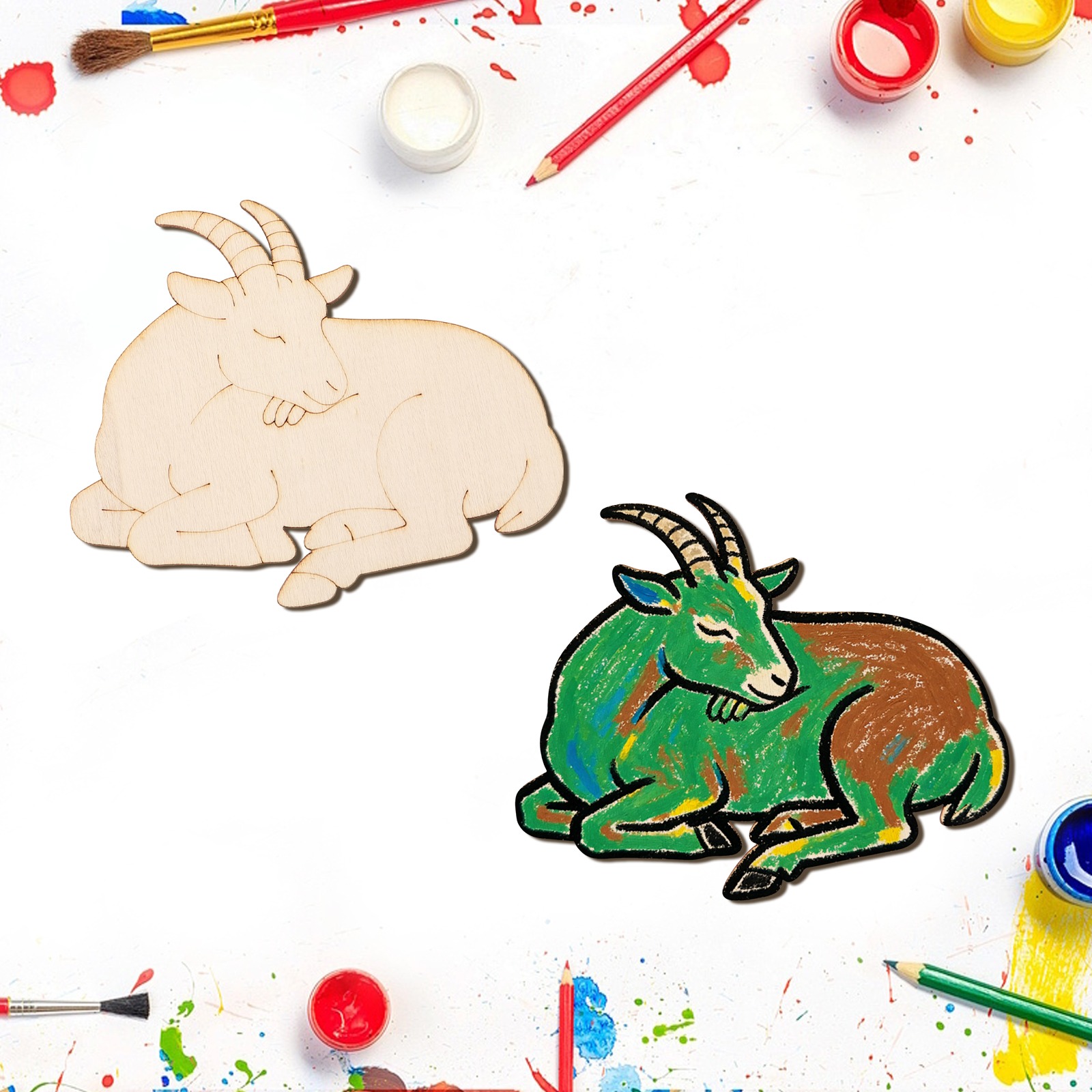 ชุดงานฝีมือไม้แกะสลักรูปแกะ 10 - Art Craft Home บทวิจารณ์และราคา